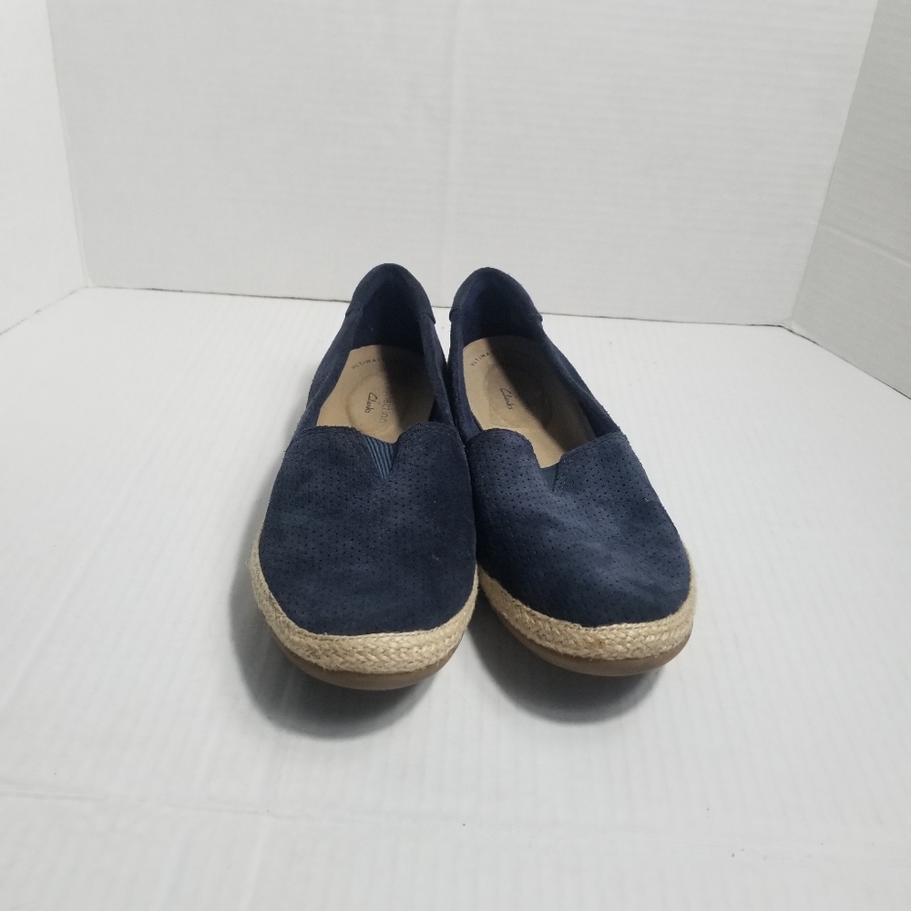 CLARKS COLLECTIONS WOMEN'S NAVY ESPADRILLES SIZE 8.5 - Picture 4 of 10
